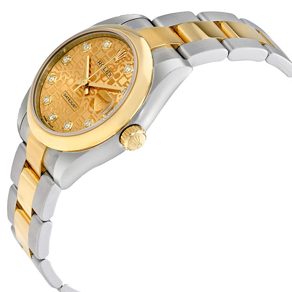 Rolex Datejust Champagne Jubilee Diamond Dial Steel and 18K Yellow Gold Ladies Watch #178243CJDO - Watches of America #2