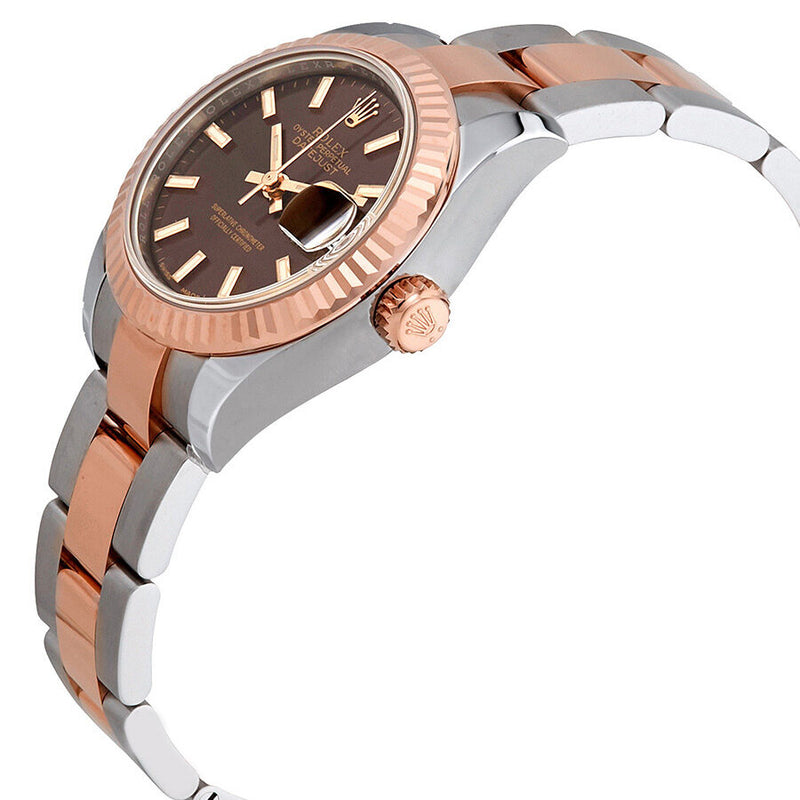 Rolex Datejust Chocolate Dial Ladies Steel and 18K Everose Gold Watch #279171CHSO - Watches of America #2