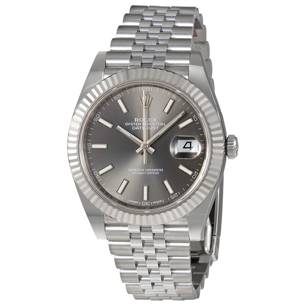 Rolex Datejust Dark Rhodium Dial Automatic Men's Jubilee Watch #126334RSJ - Watches of America