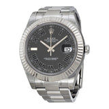 Rolex Datejust II Automatic Black Dial Stainless Steel Oyster Bracelet Men's Watch 1#16334BKRO - Watches of America