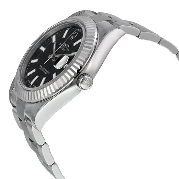 Rolex Datejust II Automatic Black Dial Stainless Steel Oyster Bracelet Men's Watch #116334BKSO - Watches of America #2