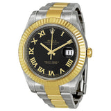 Rolex Datejust II Black Dial Stainless steel and 18K Yellow Gold Oyster Bracelet Automatic Men's Watch BKGRO#116333 - Watches of America