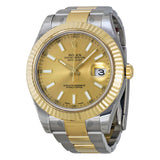 Rolex Datejust II Champagne Dial Stainless steel and 18K Yellow Gold Oyster Bracelet Automatic Men's Watch #116333CSO - Watches of America