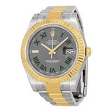 Rolex Datejust II Grey Dial Stainless steel and 18K Yellow Gold Oyster Bracelet Automatic Men's Watch #116333GYRO - Watches of America