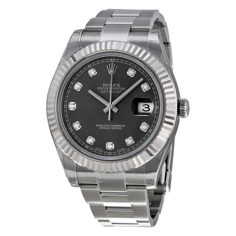 Rolex Datejust II Rhodium Dial Stainless Steel Oyster Bracelet Automatic Men's Watch #116334RDO - Watches of America