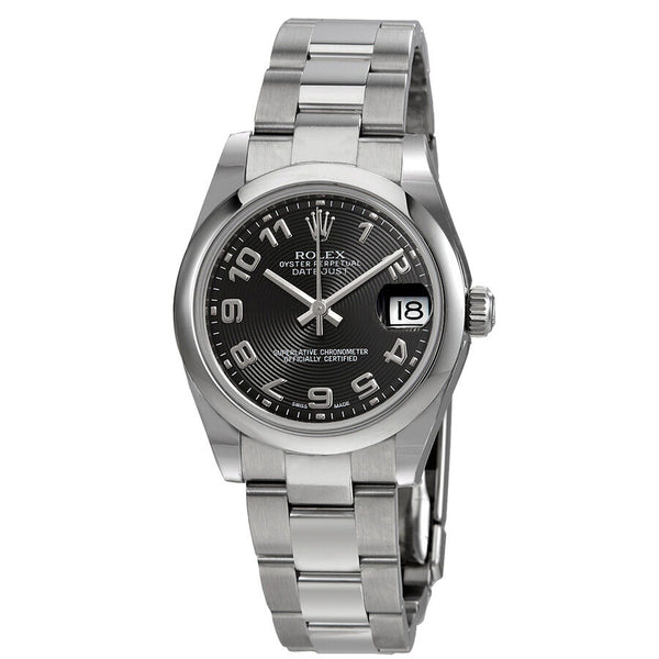 Rolex Datejust Lady 31 Black Concentric Dial Stainless Steel Oyster Bracelet Automatic Watch #178240BKCAO - Watches of America