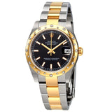 Rolex Datejust Lady 31 Black Dial Stainless Steel and 18K Yellow Gold Oyster Bracelet Automatic Watch #178343BKSO - Watches of America