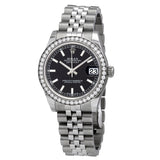 Rolex Datejust Lady 31 Black Dial Stainless Steel Jubilee Bracelet Automatic Watch #178384BKSJ - Watches of America