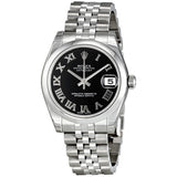 Rolex Datejust Lady 31 Black Dial Stainless Steel Jubilee Bracelet Automatic Watch #178240BKRJ - Watches of America