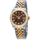 Rolex Datejust Lady 31 Black Mother Of Pearl Dial Stainless Steel and 18K Yellow Gold Jubilee Bracelet Automatic Watch #178273BKMDJ - Watches of America