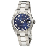 Rolex Datejust Lady 31 Blue Dial Stainless Steel Oyster Bracelet Automatic Watch #178274BLRO - Watches of America