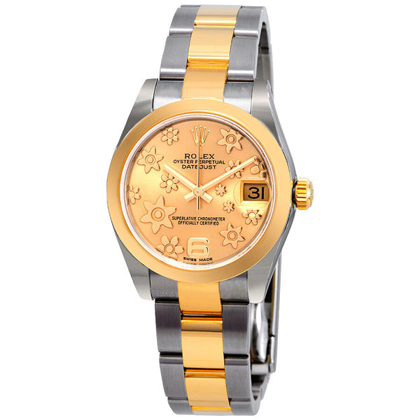 Rolex Datejust Lady 31 Champagne Dial Stainless Steel and 18K Yellow Gold Oyster Bracelet Automatic Watch #178243CFO - Watches of America