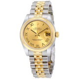 Rolex Datejust Lady 31 Champagne Dial Stainless Steel and 18K Yellow Gold Jubilee Bracelet Automatic Watch #178243CRJ - Watches of America