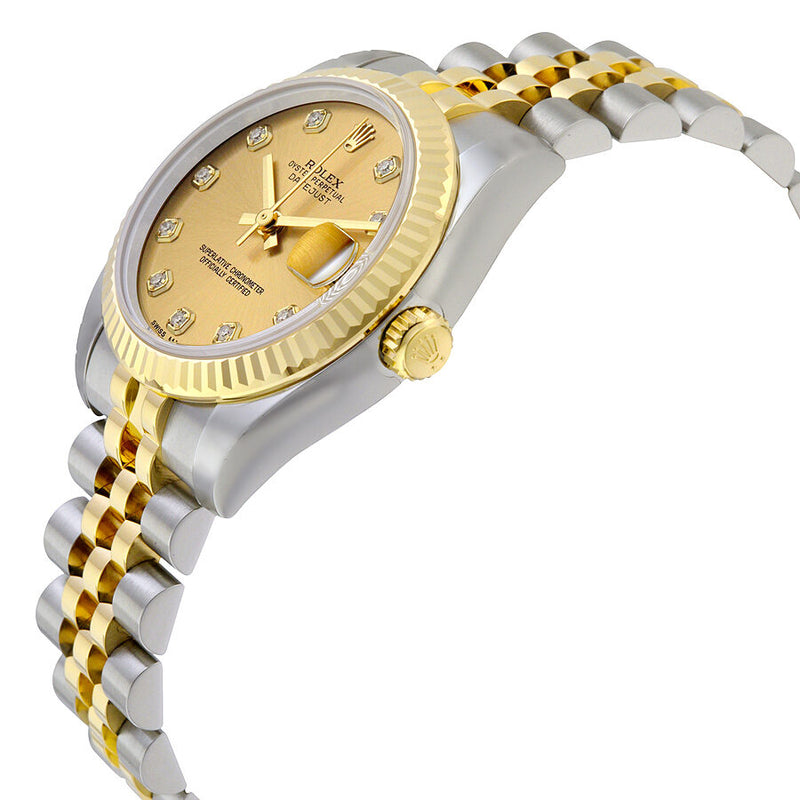 Rolex Datejust Lady 31 Champagne Dial Stainless Steel and 18K Yellow Gold Jubilee Bracelet Automatic Watch #178273CDJ - Watches of America #2