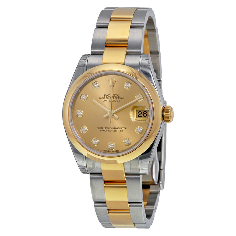 Rolex Datejust Lady 31 Champange Dial Stainless Steel and 18K Yellow Gold Oyster Bracelet Automatic Watch #178243CDO - Watches of America
