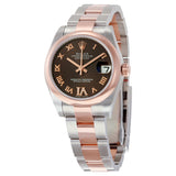 Rolex Datejust Lady 31 Chocolate Dial Stainless Steel and 18K Everose Gold Oyster Bracelet Automatic Watch #178241CHRDO - Watches of America