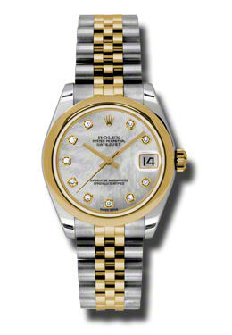 Rolex Datejust Lady 31 Mother of Pearl Dial Stainless Steel and 18K Yellow Gold Jubilee Bracelet Automatic Watch #178243MDJ - Watches of America