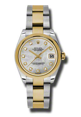 Rolex Datejust Lady 31 Mother of Pearl Dial Stainless Steel and 18K Yellow Gold Oyster Bracelet Automatic Watch #178243MDO - Watches of America