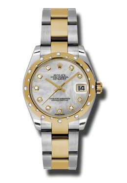 Rolex Datejust Lady 31 Mother of Pearl Dial Stainless Steel and 18K Yellow Gold Oyster Bracelet Automatic Watch #178343MDO - Watches of America