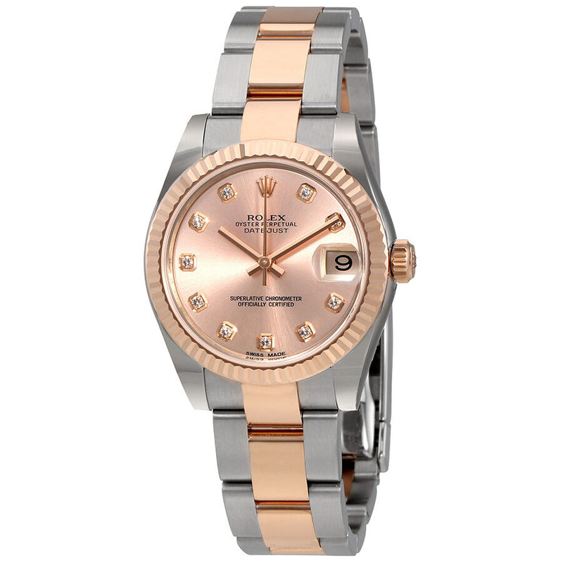 Rolex Datejust Lady 31 Pink Dial Stainless Steel and 18K Everose Gold Oyster Bracelet Automatic Watch #178271PDO - Watches of America