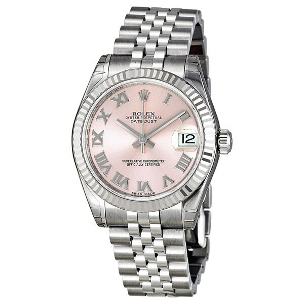 Rolex Datejust Lady 31 Pink Dial Stainless Steel Jubilee Bracelet Automatic Watch PRJ#178274 - Watches of America
