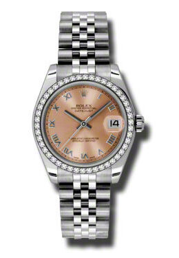 Rolex Datejust Lady 31 Pink Dial Stainless Steel Jubilee Bracelet Automatic Watch #178384PRJ - Watches of America