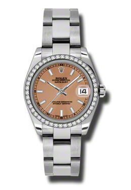 Rolex Datejust Lady 31 Pink Dial Stainless Steel Oyster Bracelet Automatic Watch #178384PSO - Watches of America