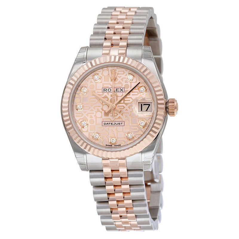 Rolex Datejust Lady 31 Pink Dial Stainless Steel and 18K Everose Gold Jubilee Bracelet Automatic Watch 178271PJDJ#178271/63161 J - Watches of America