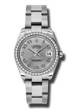 Rolex Datejust Lady 31 Silver Concentric Dial Stainless Steel Oyster Bracelet Automatic Watch #178384SCAO - Watches of America