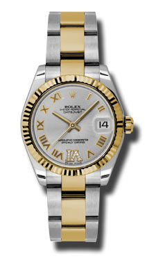 Rolex Datejust Lady 31 Silver Dial Stainless Steel and 18K Yellow Gold Oyster Bracelet Automatic Watch #178273SRDO - Watches of America