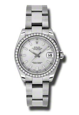 Rolex Datejust Lady 31 Silver Dial Stainless Steel Oyster Bracelet Automatic Watch #178384SSO - Watches of America