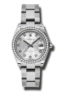 Rolex Datejust Lady 31 Silver Dial Stainless Steel Oyster Bracelet Automatic Watch #178384SJDO - Watches of America