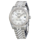 Rolex Datejust Lady 31 Silver With 11 Diamonds Dial Stainless Steel Jubilee Bracelet Automatic Watch #178274SDJ - Watches of America