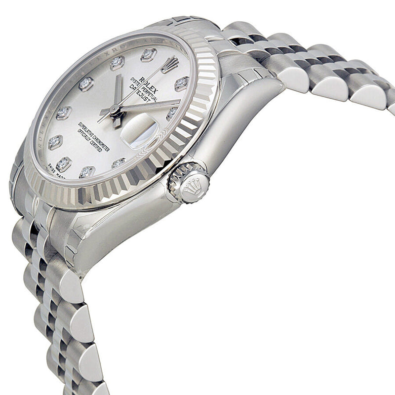 Rolex Datejust Lady 31 Silver With 11 Diamonds Dial Stainless Steel Jubilee Bracelet Automatic Watch #178274SDJ - Watches of America #2