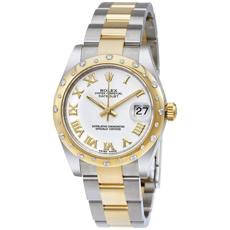 Rolex Datejust Lady 31 White Dial Stainless Steel and 18K Yellow Gold Oyster Bracelet Automatic Watch #178343WRO - Watches of America