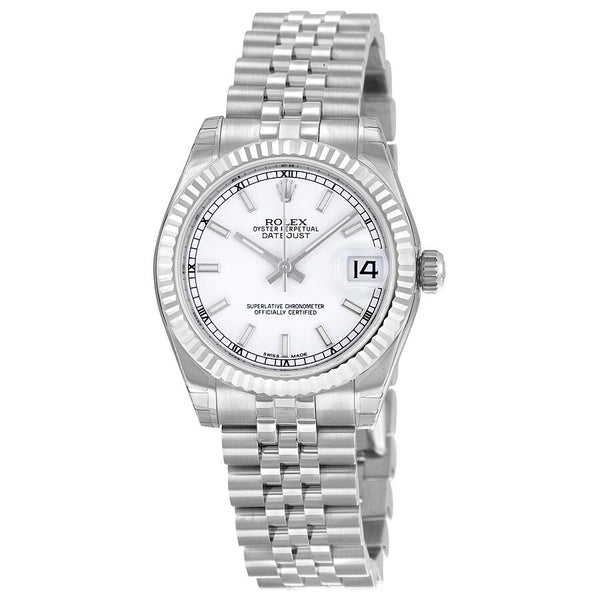 Rolex Datejust Lady 31 White Dial Stainless Steel Jubilee Bracelet Automatic Watch #178274WSJ - Watches of America