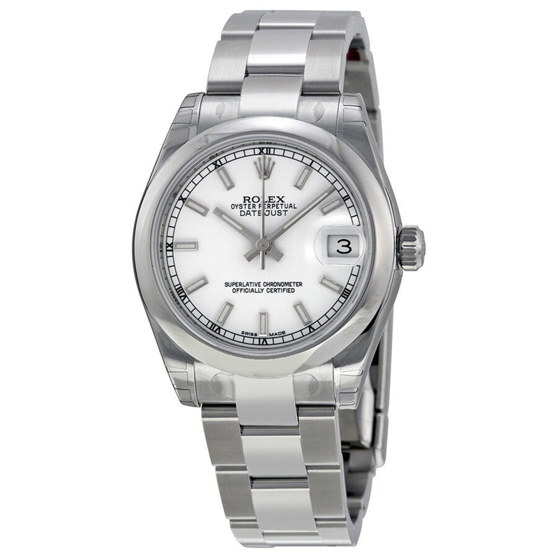 Rolex Datejust Lady 31 White Dial Stainless Steel Oyster Bracelet Automatic Watch #178240WSO - Watches of America