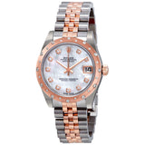 Rolex Datejust Mother of Pearl Diamond Steel and Pink Gold Ladies Watch #178341MDJ - Watches of America