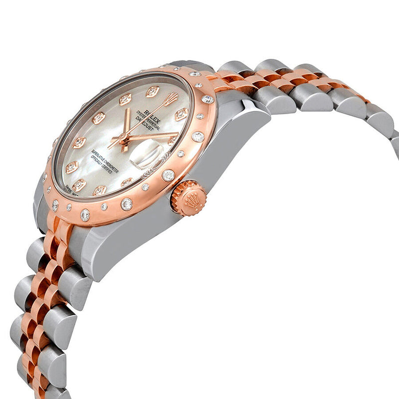 Rolex Datejust Mother of Pearl Diamond Steel and Pink Gold Ladies Watch #178341MDJ - Watches of America #2