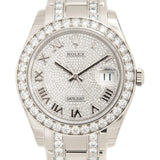 Rolex Datejust Pearlmaster 39 Automatic Chronometer Diamond Silver Dial Watch #86289DRPM - Watches of America #2