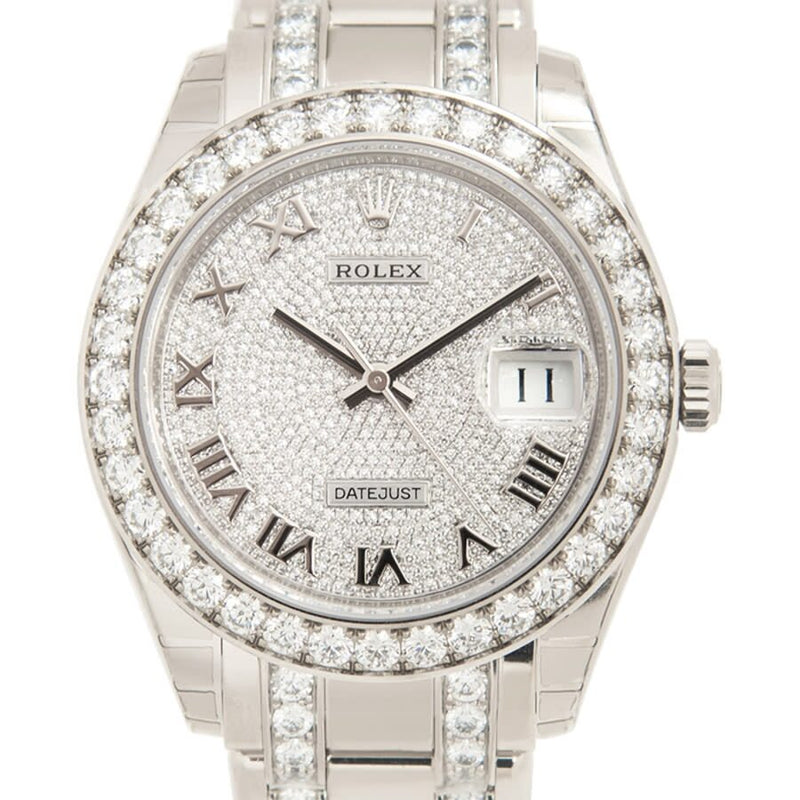 Rolex Datejust Pearlmaster 39 Automatic Chronometer Diamond Silver Dial Watch #86289DRPM - Watches of America