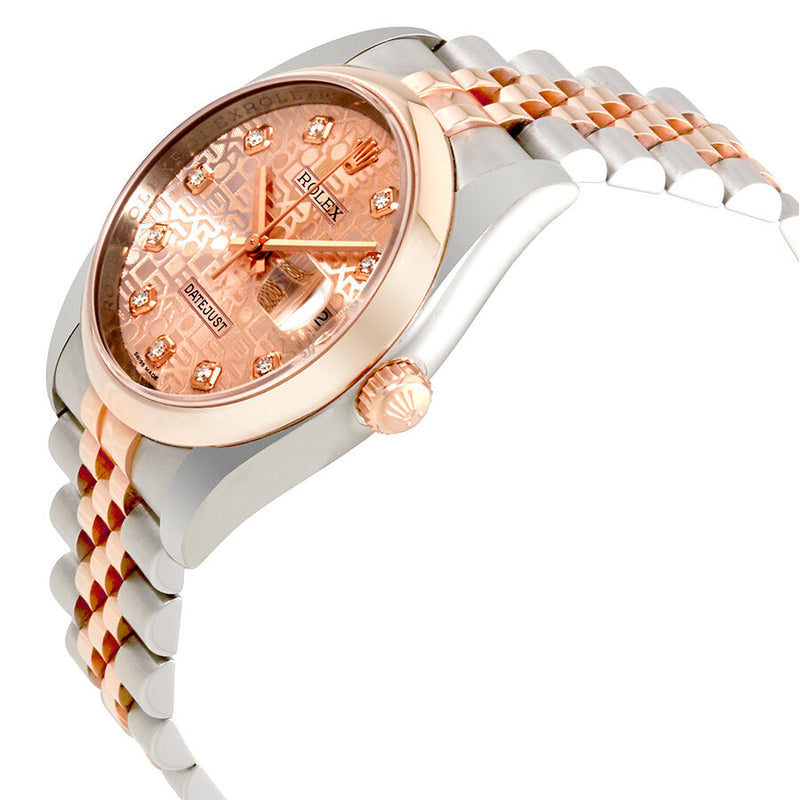 Rolex Datejust Pink Jubilee Diamond Dial Steel and 18K Everose Gold Ladies Watch #116201PJDJ - Watches of America #2