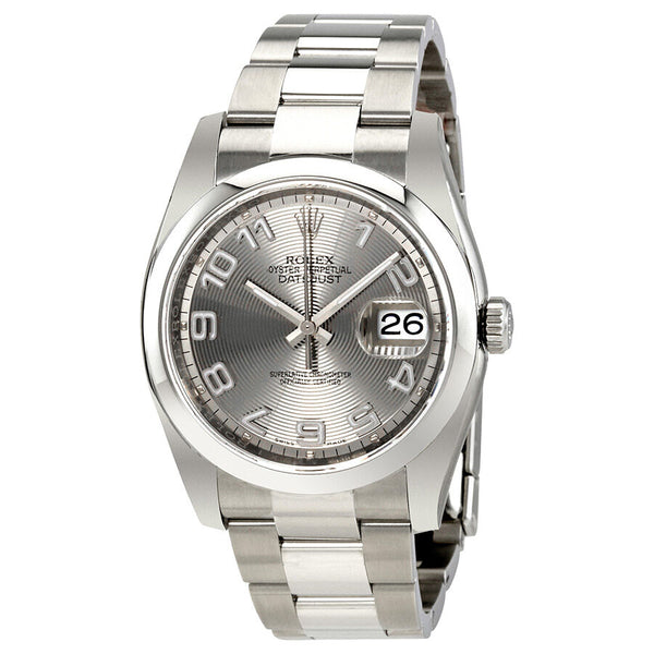 Rolex Datejust Rhodium Concentric Dial Stainless Steel Men's Watch #116200RCAO - Watches of America