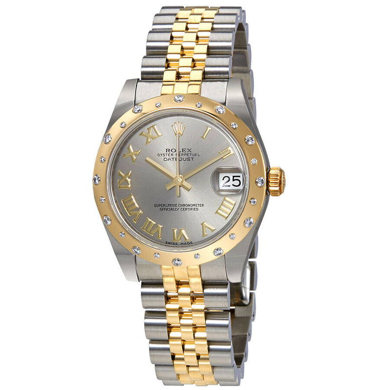 Rolex Datejust Rhodium Dial Diamond Ladies Automatic Watch #178343RRJ - Watches of America