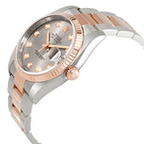 Rolex Datejust Rhodium Dial Steel and 18K Everose Gold Diamond Men's Watch #116231RDO - Watches of America #2