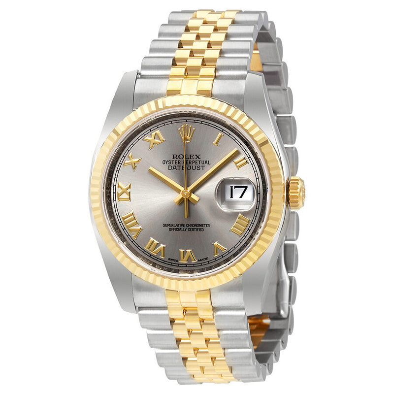 Rolex Datejust Rhodium Dial Steel and 18K Yellow Gold Men's Watch #116233RRJ - Watches of America