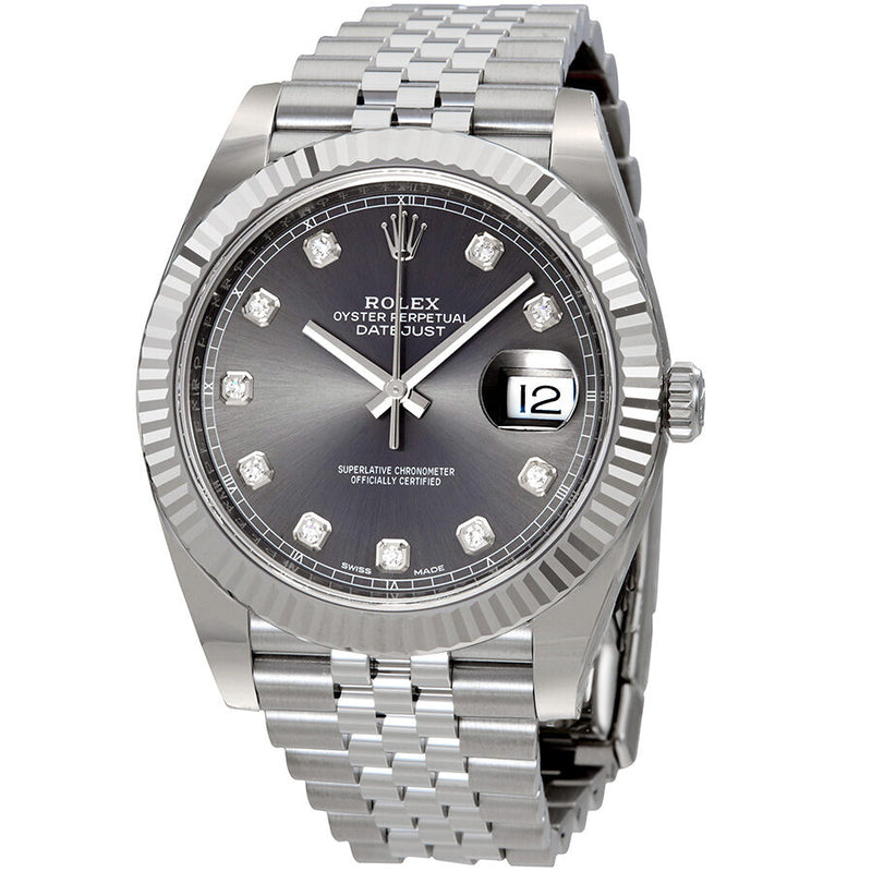 Rolex Datejust Rhodium Diamond Dial Automatic Men's Watch #126334RDJ - Watches of America