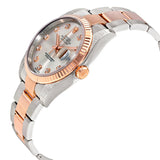 Rolex Datejust Silver Dial Diamond Steel and 18K Everose Gold Men's Watch #116231SDO - Watches of America #2