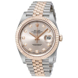 Rolex Datejust Sundust Diamond Dial Steel and 18 Everose Gold Men's Watch #126331SNDJ - Watches of America
