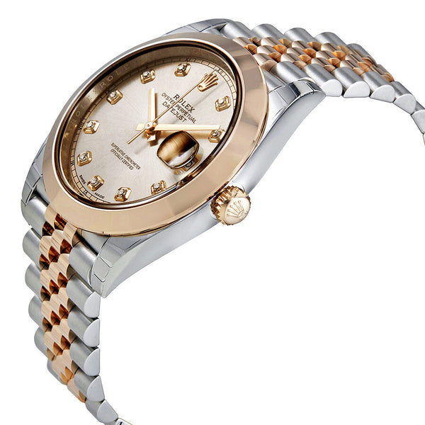 Rolex Datejust Sundust Diamond Steel and 18K Everose Gold Men's Watch #126301SNDJ - Watches of America #2